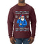 Santa Stands On Christmas, Ugly Christmas Sweater Mens Long Sleeve Shirt