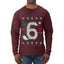 Christmas 6 Meme, Ugly Christmas Sweater Unisex Mens Long Sleeve Shirt