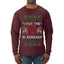 I Put The D In Reindeer, Ugly Christmas Sweater Unisex Mens Long Sleeve Shirt