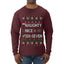 Naughty Nice 6 7 Checklist, Ugly Christmas Sweater Unisex Mens Long Sleeve Shirt