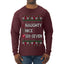 Naughty Nice 6 7 Checklist, Ugly Christmas Sweater Unisex Mens Long Sleeve Shirt