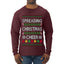 Spreading Christmas Cheer, Ugly Christmas Sweater Unisex Mens Long Sleeve Shirt