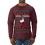 Well Hung, Ugly Christmas Sweater Unisex Mens Long Sleeve Shirt