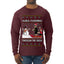 Aura Farming Through The Snow Meme, Ugly Christmas Sweater Unisex Mens Long Sleeve Shirt