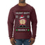 Silent Butt Deadly Farting Santa, Ugly Christmas Sweater Unisex Mens Long Sleeve Shirt