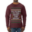 I'm Trying To Feel Merry And Bright, Ugly Christmas Sweater Unisex Mens Long Sleeve Shirt