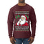I'm Into Fitness Cookie In My Mouth Santa, Ugly Christmas Sweater Unisex Mens Long Sleeve Shirt