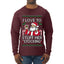 I Love To Stuff Her Stocking, Ugly Christmas Sweater Unisex Mens Long Sleeve Shirt