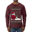 Santa Drone Show Reindeer, Ugly Christmas Sweater Unisex Mens Long Sleeve Shirt