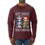 Happy Hanukkat Meowy Christmas, Ugly Christmas Sweater Unisex Mens Long Sleeve Shirt
