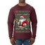 I Saw Santa Splitting The G, Ugly Christmas Sweater Unisex Mens Long Sleeve Shirt