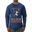 He Is Rizzin, Ugly Christmas Sweater Unisex Mens Long Sleeve Shirt