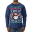I Do It for the Hos Funny Santa Claus Ugly Christmas Sweater Mens Long Sleeve Shirt