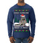 Does Someone Need a Hug? Cute Raccoon Ugly Christmas Sweater Mens Long Sleeve Shirt