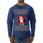 Jesus the Ultimate Deadlifter Funny Ugly Christmas Sweater Mens Long Sleeve Shirt