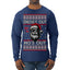 Snow's Out Hos Out | Funny Santa Claus Ugly Christmas Sweater Mens Long Sleeve Shirt