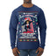 Not Christmas Until Hans Gruber Falls From Nakatomi Ugly Christmas Sweater Mens Long Sleeve Shirt