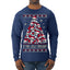 Is This Jolly Enough? Skeleton Skull Christmas Tree Ugly Christmas Sweater Mens Long Sleeve Shirt