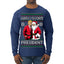 Santa's Favorite President Red Suit Trump Ugly Christmas Sweater Mens Long Sleeve Shirt