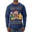 Arriba Abajo Al Centro Pa'Dentro Cheers to Health Salud Ugly Christmas Sweater Mens Long Sleeve Shirt