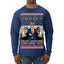 Doge F Around and Find Out Donald Trump Elon Vivek MAGA Ugly Christmas Sweater Mens Long Sleeve Shirt