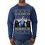 I'll Be Home for Hanukkah, Funny President Donald Trump JD Vance Winter Holiday Chanukah Hannukkah Channukah Ugly Christmas Sweater Mens Long Sleeve Shirt