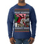Merry Krampus Naughty Brats | Funny Ugly Christmas Sweater Mens Long Sleeve Shirt