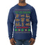 Tis' The Season To Be Naughty Unisex Ugly Christmas Sweater Mens Long Sleeve Shirt