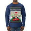 Make America Lit Again Funny Trump 2024 White House MAGA Ugly Christmas Sweater Mens Long Sleeve Shirt
