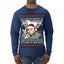 All I Want for Christmas are Sharks With Frickin Laser Beams Attached to their Heads Funny 90s 00s Comedy Movie Ugly Christmas Sweater Mens Long Sleeve Shirt