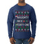 Naughty Nice 41, Ugly Christmas Unisex Sweater List, Extra Festive, Ugly Christmas Sweater Mens Long Sleeve Shirt
