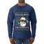 Rollin' Into The Holidays Christmas Sweater, Ugly Christmas Sweater Mens Long Sleeve Shirt