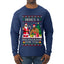 Here's A Big Package For You Black Santa Christmas Sweater, Ugly Christmas Sweater Mens Long Sleeve Shirt
