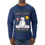Just A Little Meltdown, Ugly Christmas Sweater Mens Long Sleeve Shirt