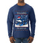 Tralalero Fa La La Brainrot, Ugly Christmas Sweater Mens Long Sleeve Shirt