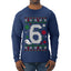 Christmas 6 Meme, Ugly Christmas Sweater Unisex Mens Long Sleeve Shirt