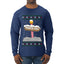 North Pole, Ugly Christmas Sweater Unisex Mens Long Sleeve Shirt