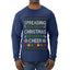 Spreading Christmas Cheer, Ugly Christmas Sweater Unisex Mens Long Sleeve Shirt