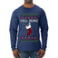 Well Hung, Ugly Christmas Sweater Unisex Mens Long Sleeve Shirt