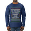 I'm Trying To Feel Merry And Bright, Ugly Christmas Sweater Unisex Mens Long Sleeve Shirt