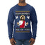 Disappointments All Of You Jesus, Ugly Christmas Sweater Unisex Mens Long Sleeve Shirt