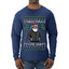 Santa Christmas Type Shit, Ugly Christmas Sweater Unisex Mens Long Sleeve Shirt
