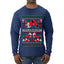 Namasleigh, Namaste Yoga Santa Claus, Ugly Christmas Sweater Unisex Mens Long Sleeve Shirt