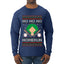 Ho Ho Ho Homerun, Baseball Fan Christmas Design, Ugly Christmas Sweater Unisex Mens Long Sleeve Shirt