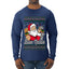 Buon Natale, Italian Santa Claus, Funny, Italian American Humor, Ugly Christmas Sweater Unisex Mens Long Sleeve Shirt