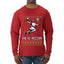 He Is Rizzin, Ugly Christmas Sweater Unisex Mens Long Sleeve Shirt