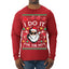 I Do It for the Hos Funny Santa Claus Ugly Christmas Sweater Mens Long Sleeve Shirt