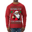 Nothing For You Whore Funny Vulgar Santa Claus Ugly Christmas Sweater Mens Long Sleeve Shirt