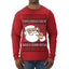 Santa Knows You've Been a Dumb Bitch Funny Vulgar Dirty Ugly Christmas Sweater Mens Long Sleeve Shirt