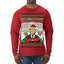 Make America Lit Again Funny Trump 2024 White House MAGA Ugly Christmas Sweater Mens Long Sleeve Shirt